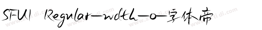 SFUI Regular_wdth_o字体转换